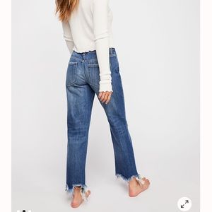 Free People Maggie Mid-rise Straight leg jeans